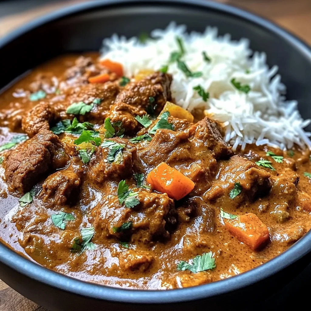 Beef Curry Simmered in Coconut Milk with Fragrant Spices