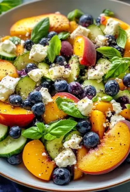 Blueberry Peach Feta Salad