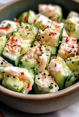 Easy California Roll Cucumber Salad