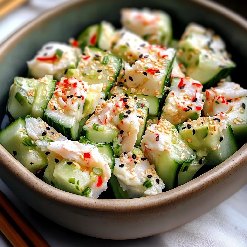 Easy California Roll Cucumber Salad