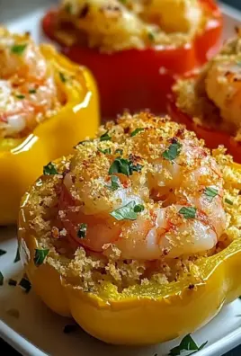 Garlic Butter Shrimp Stuffed Peppers