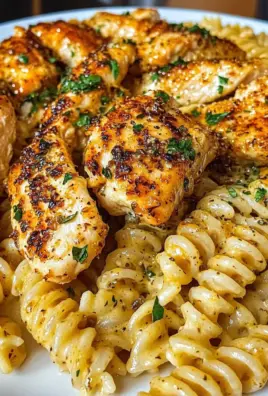 Garlic Parmesan Chicken Twisted Pasta in Spicy Three-Cheese Cajun Sauce