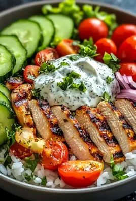 Grilled Chicken & Rice Veggie Bowl with Herb Yogurt