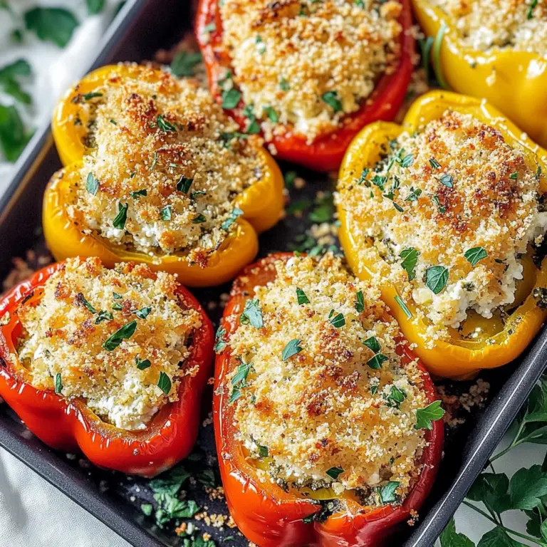 Herby Ricotta Stuffed Peppers