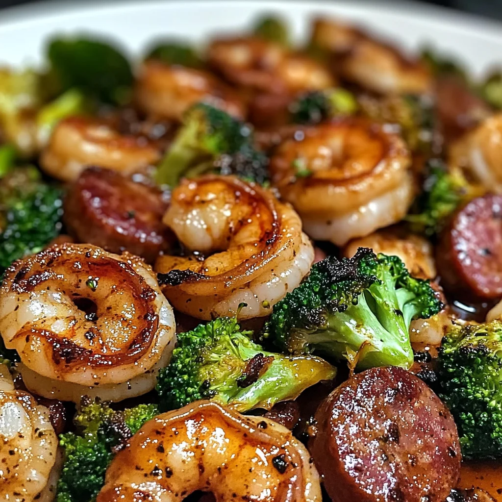 Honey Garlic Shrimp Roasted Broccoli
