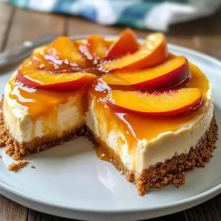 Peach Cheesecake Summer Dessert