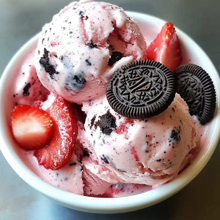 Strawberry Oreo Ice Cream