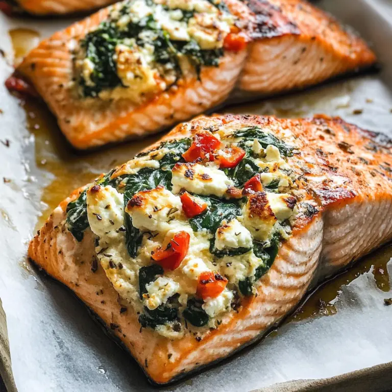 Stuffed Salmon With Spinach & Feta (30 minutes!)