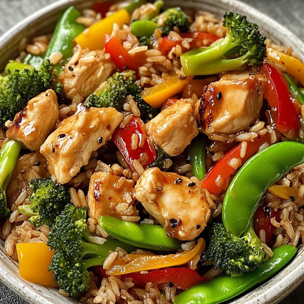 Wild Rice Chicken Stir-Fry with Fresh Veggies