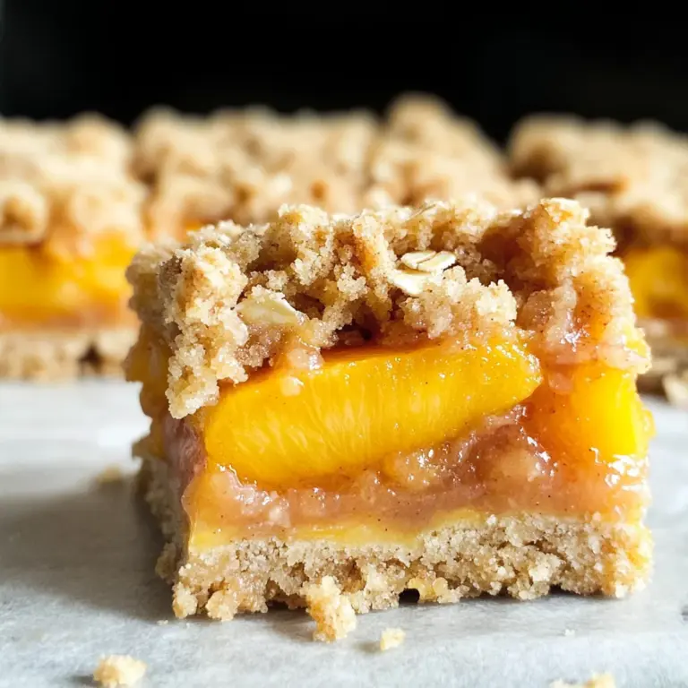 gluten free vegan peach crumb bars