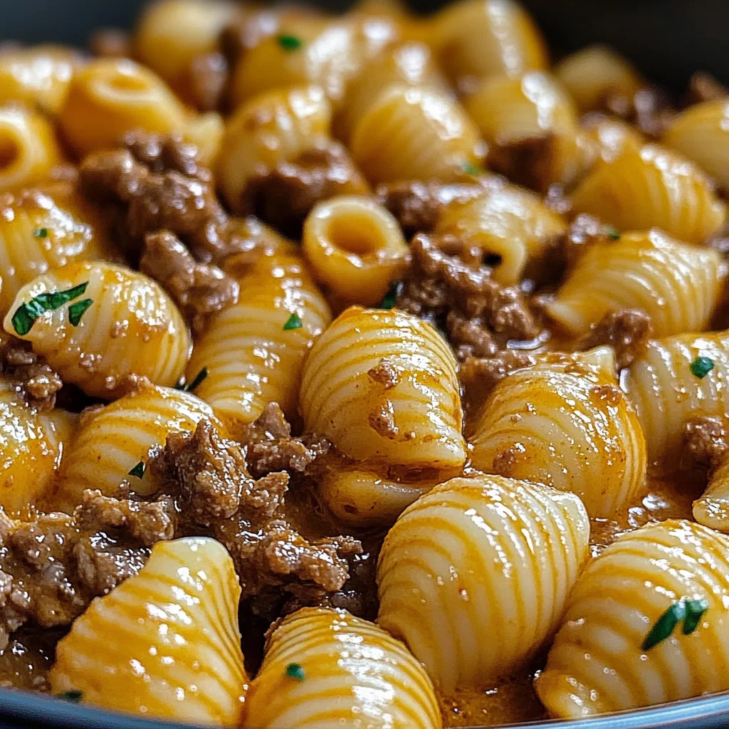 Creamy Beef and Shells