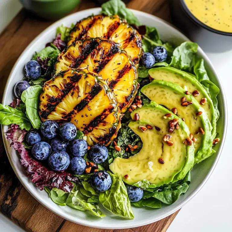 Creamy Citrus Dressing + Grilled Pineapple Salad