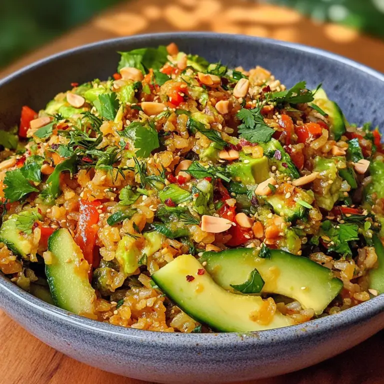 Crispy Rice Salad with Peanut-Chili Dressing