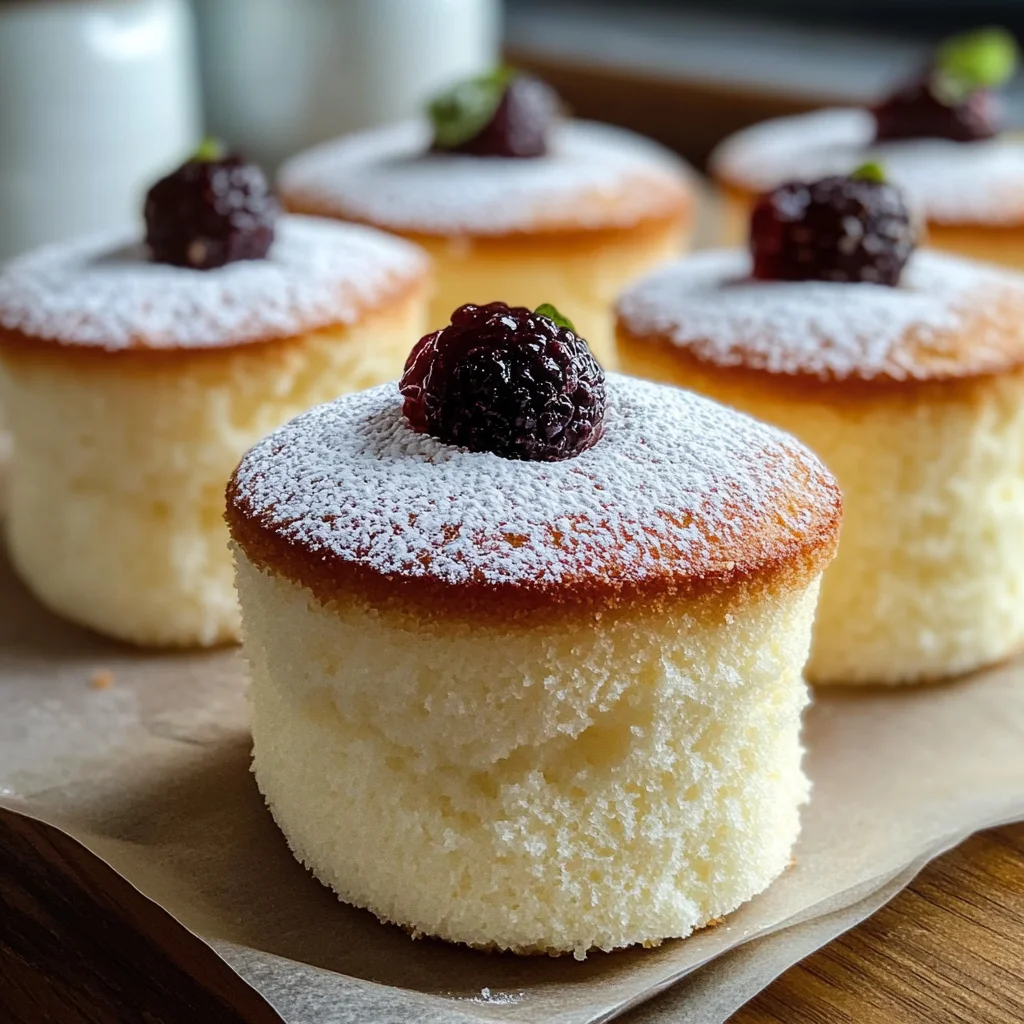 Fluffy Japanese Cotton Cheesecake Cupcakes