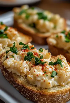 Garlic Butter Crab Toasts