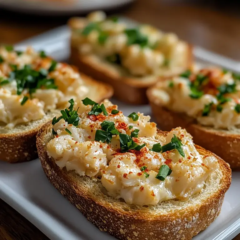 Garlic Butter Crab Toasts