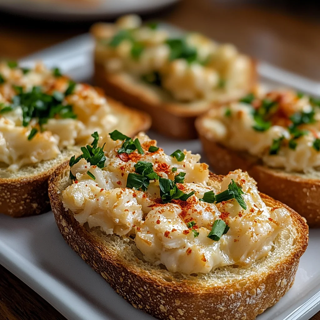 Garlic Butter Crab Toasts