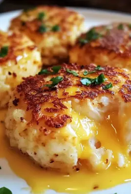 Golden Cheddar Crab Cakes with Zesty Lemon Butter Drizzle