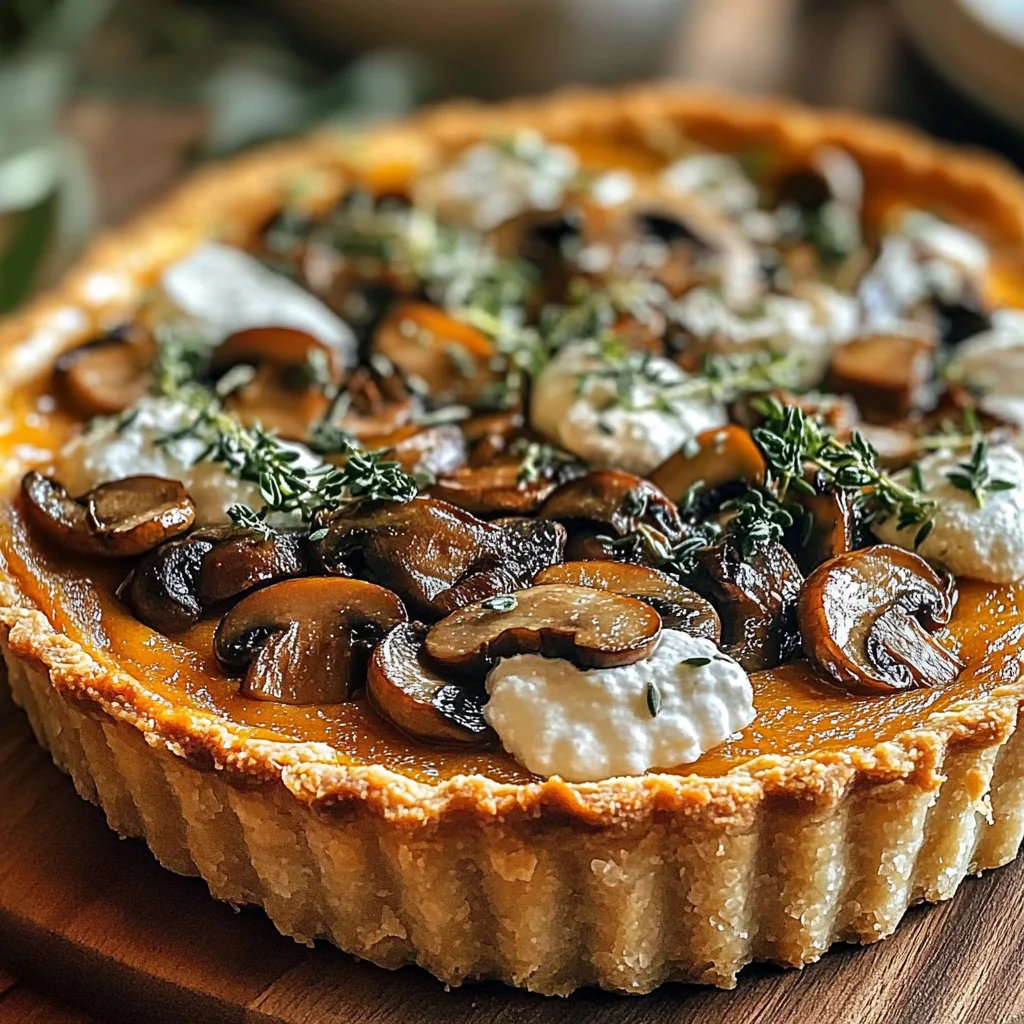 Harvest Delight: Pumpkin Sage & Mushroom Tart