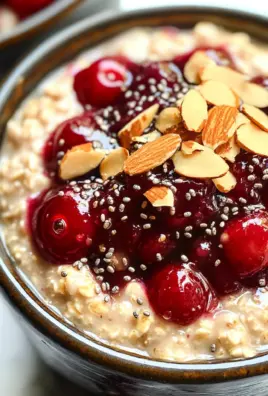 Healthy Overnight Oats with Cherry Chia Seed Jam