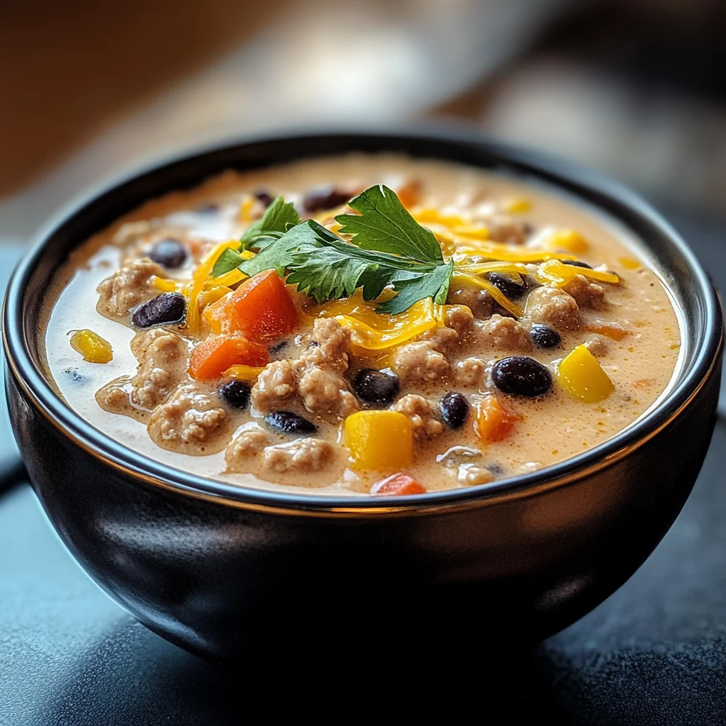 High Protein Creamy Taco Soup