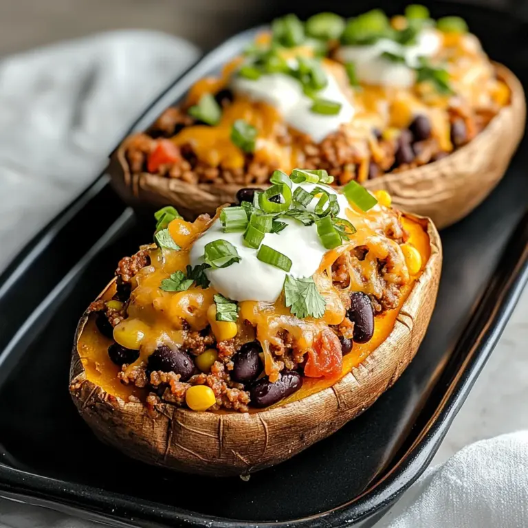 High Protein Ground Turkey Stuffed Sweet Potato