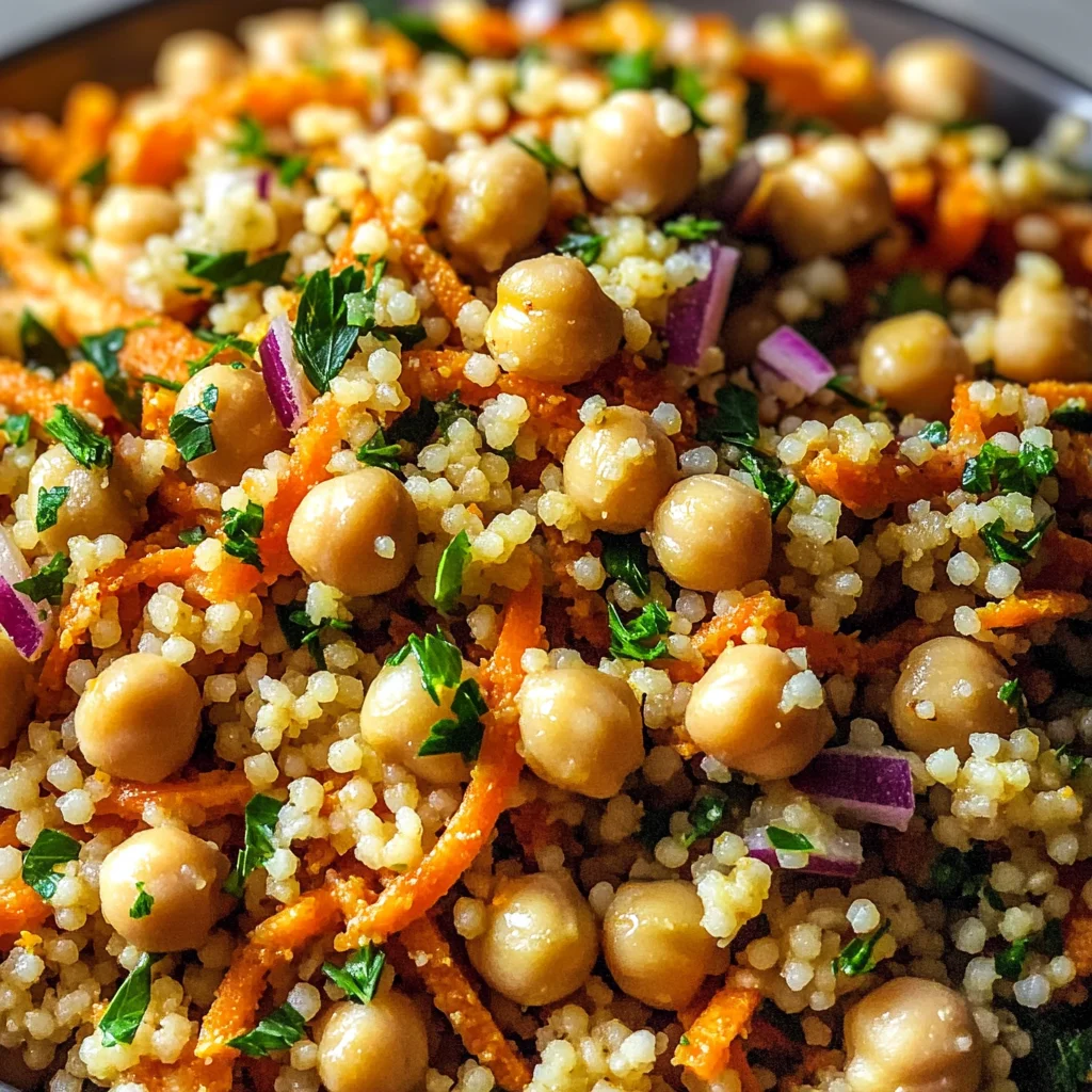Moroccan-Spiced Chickpea and Carrot Couscous Salad