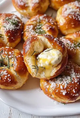 Mozzarella Stuffed Rosemary Parmesan Soft Pretzels