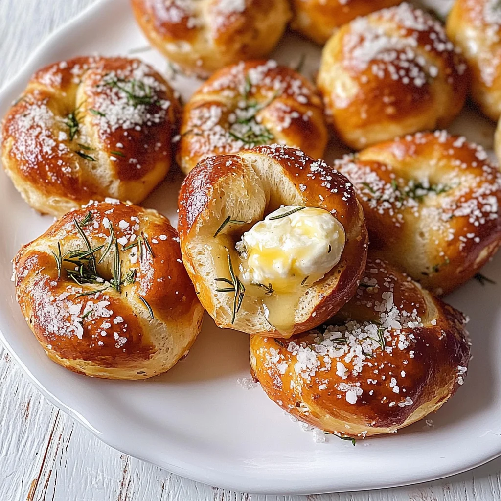 Mozzarella Stuffed Rosemary Parmesan Soft Pretzels