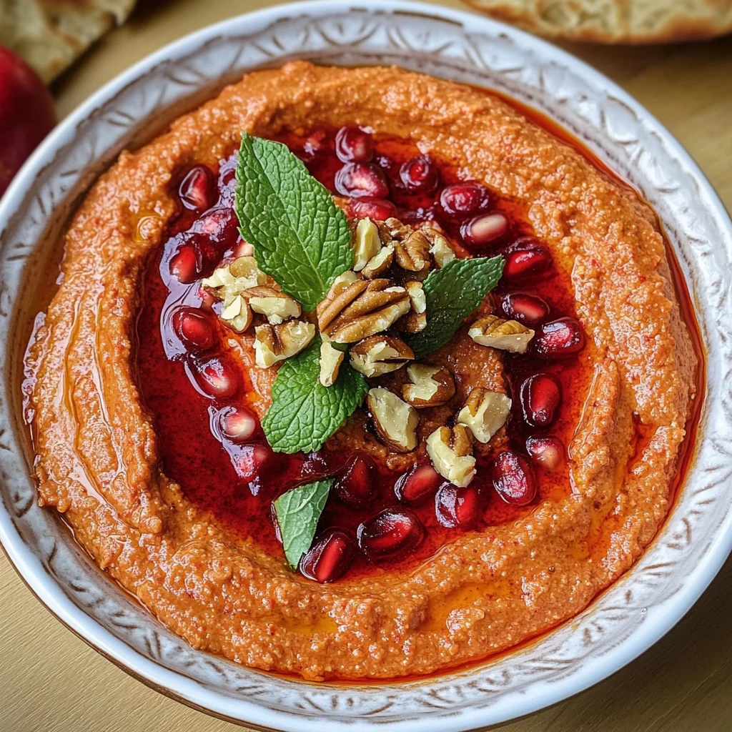 Muchicken hammara (Syrian Roasted Red Pepper Dip)