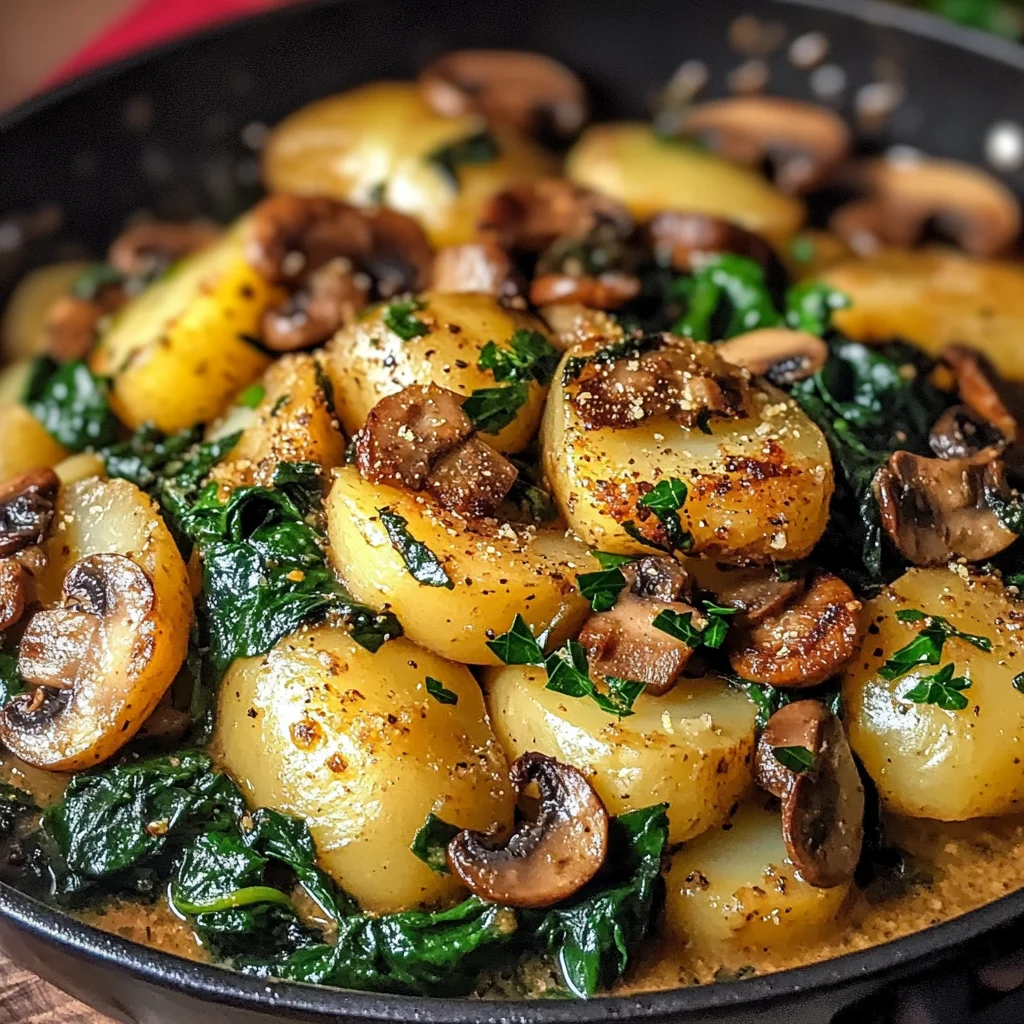 Potatoes with Mushroom Spinach: An Amazing Ultimate Recipe
