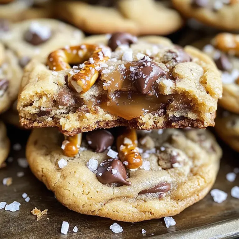 Salted Caramel Pretzel Chocolate Chip Cookies