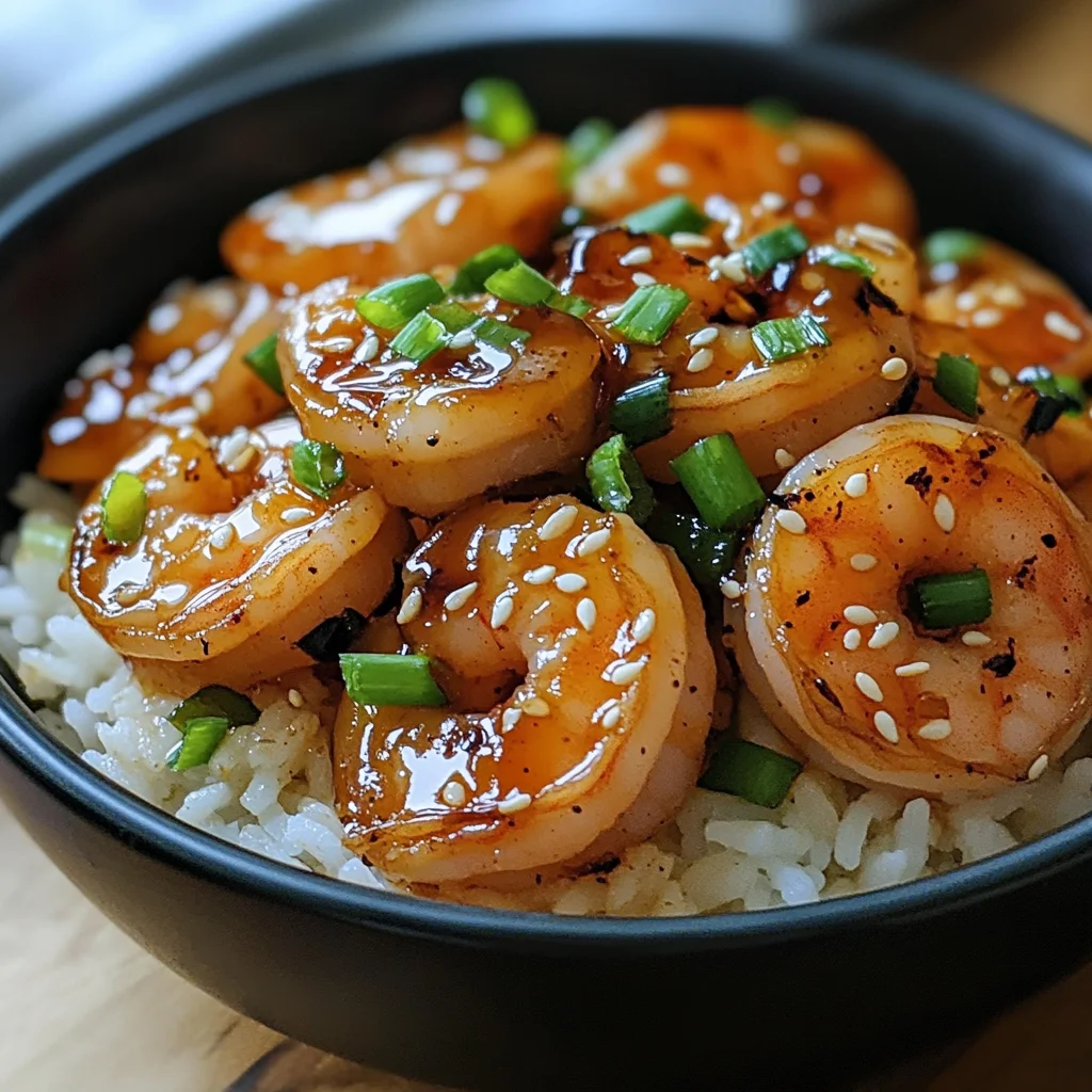 20 Minute Honey Garlic Shrimp & Rice Bowl