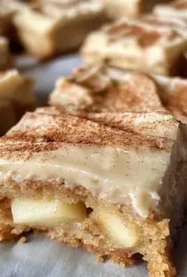 Apple Cinnamon Blondies with a Maple Cream Cheese Frosting