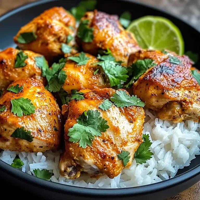 Baked Coconut Chili Chicken Thighs