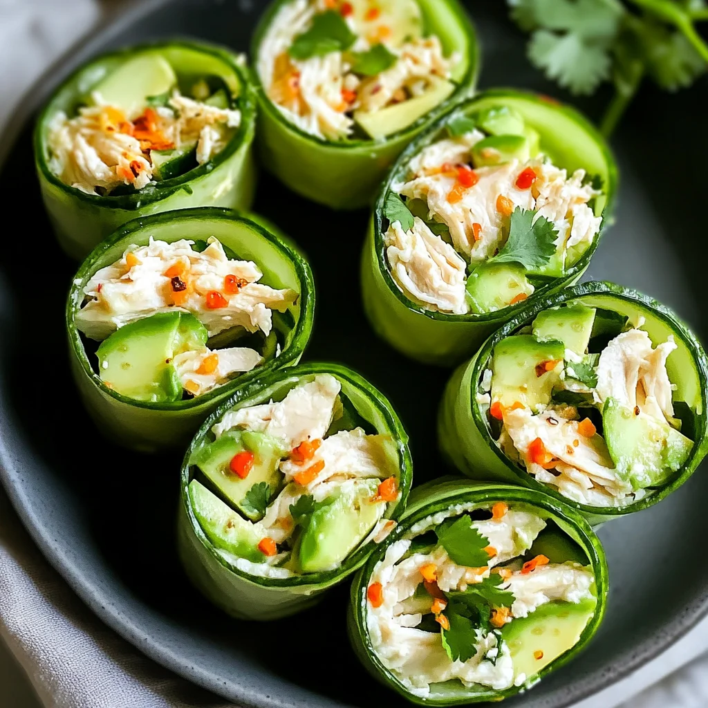 Best Chicken Salad Cucumber Roll Ups