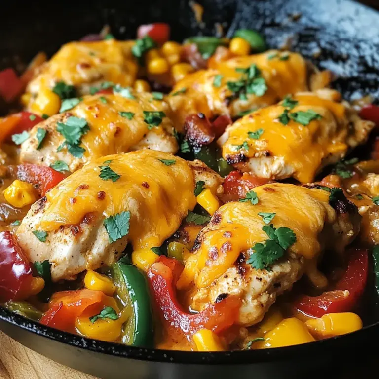 Cheesy Baja Chicken & Bell Pepper Skillet: An Incredible One-Pan Meal