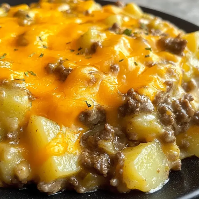 Cheesy Ground Beef & Potato Casserole