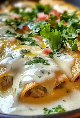 Chicken Enchiladas with Sour Cream White Sauce