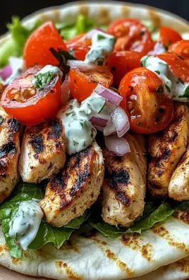 Chicken Pita Gyros with Tzatziki