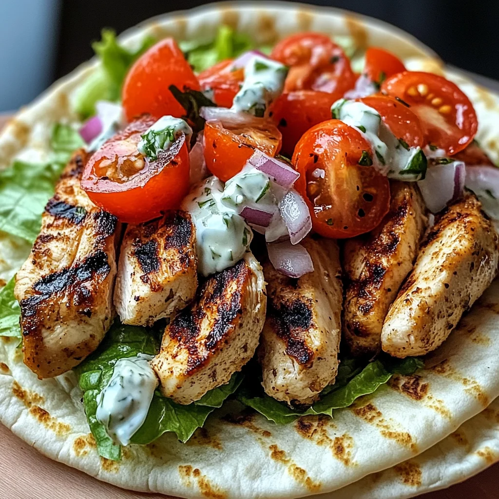 Chicken Pita Gyros with Tzatziki
