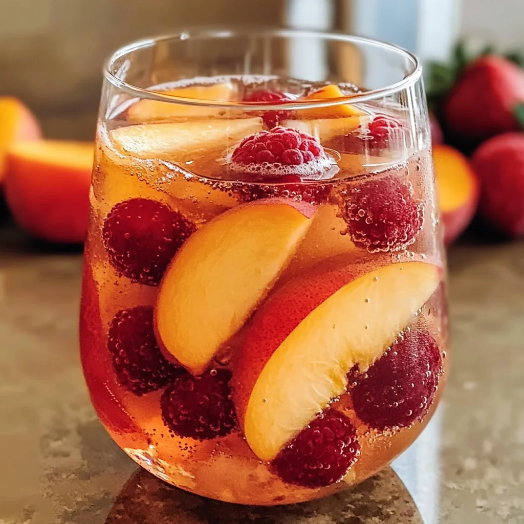Chilled Peach Moscato Sangria
