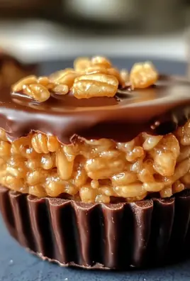 Chocolate Peanut Butter Rice Krispie Cups