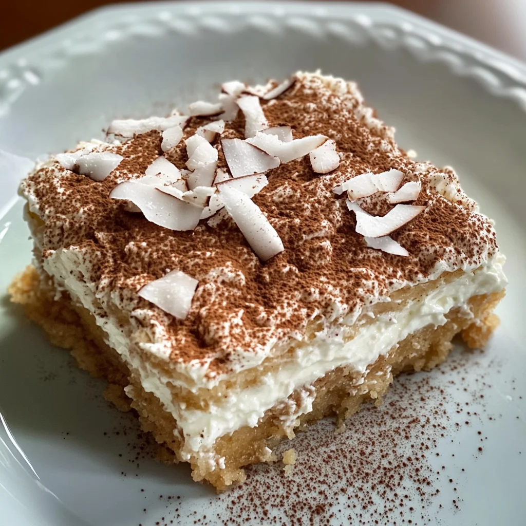 Coconut Rum (Coquito) Tiramisu