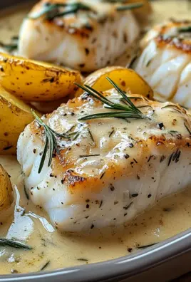 Cod & Potatoes in Rosemary Cream Sauce