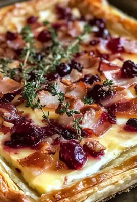 Cranberry Brie Tart with Pancetta & Thyme