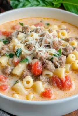 Creamy Parmesan Italian Sausage Soup