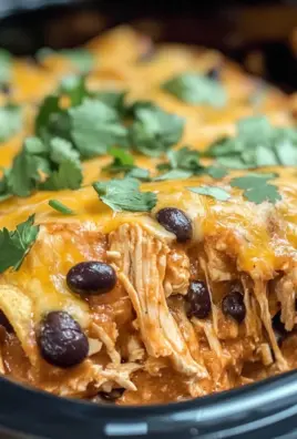 Crockpot Chicken Enchilada Casserole