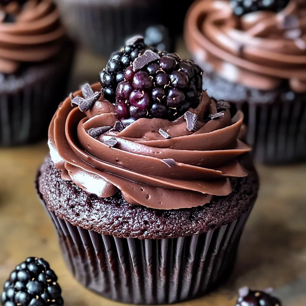 Dark Chocolate Blackberry Cupcakes: Indulge in a Decadent Dessert Delight