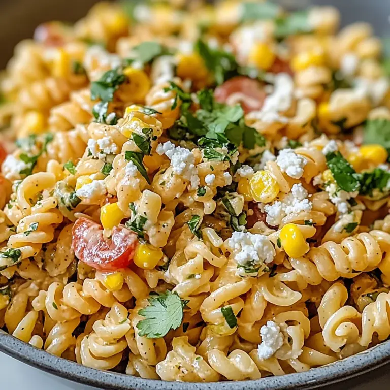 Easy Mexican Street Corn Pasta Salad